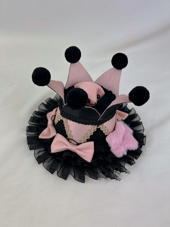 Lolita Accessories Red Clown Hat Hair Hairpin Headwear for Halloween