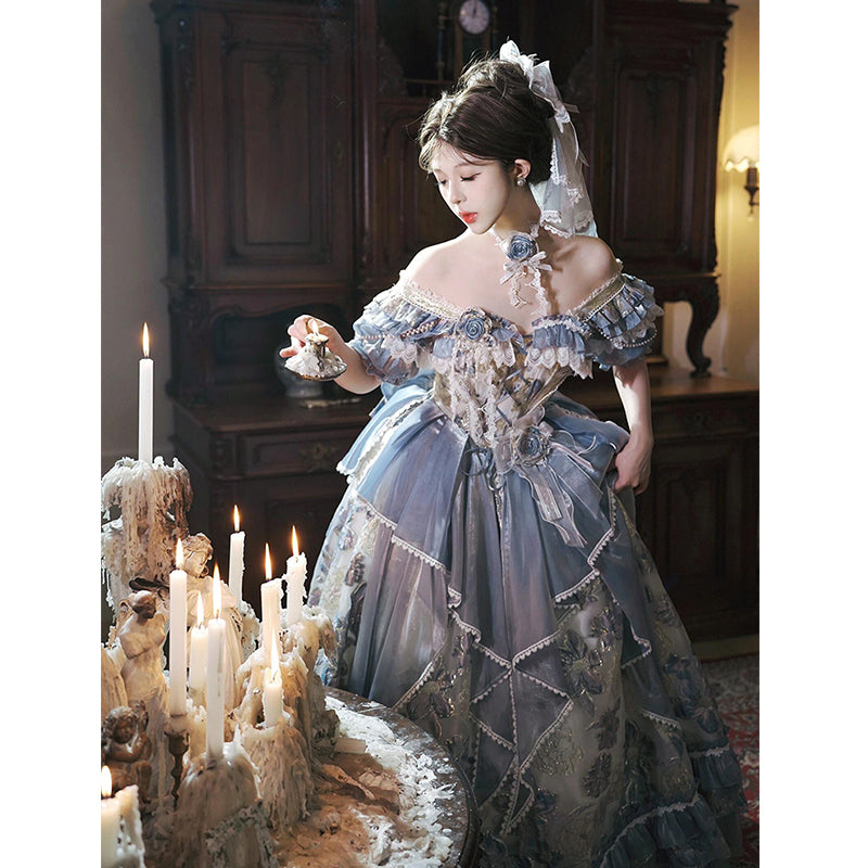 Hime Lolita Jacaranda Evening Dress Princess Style Bar Mitzvah for Party