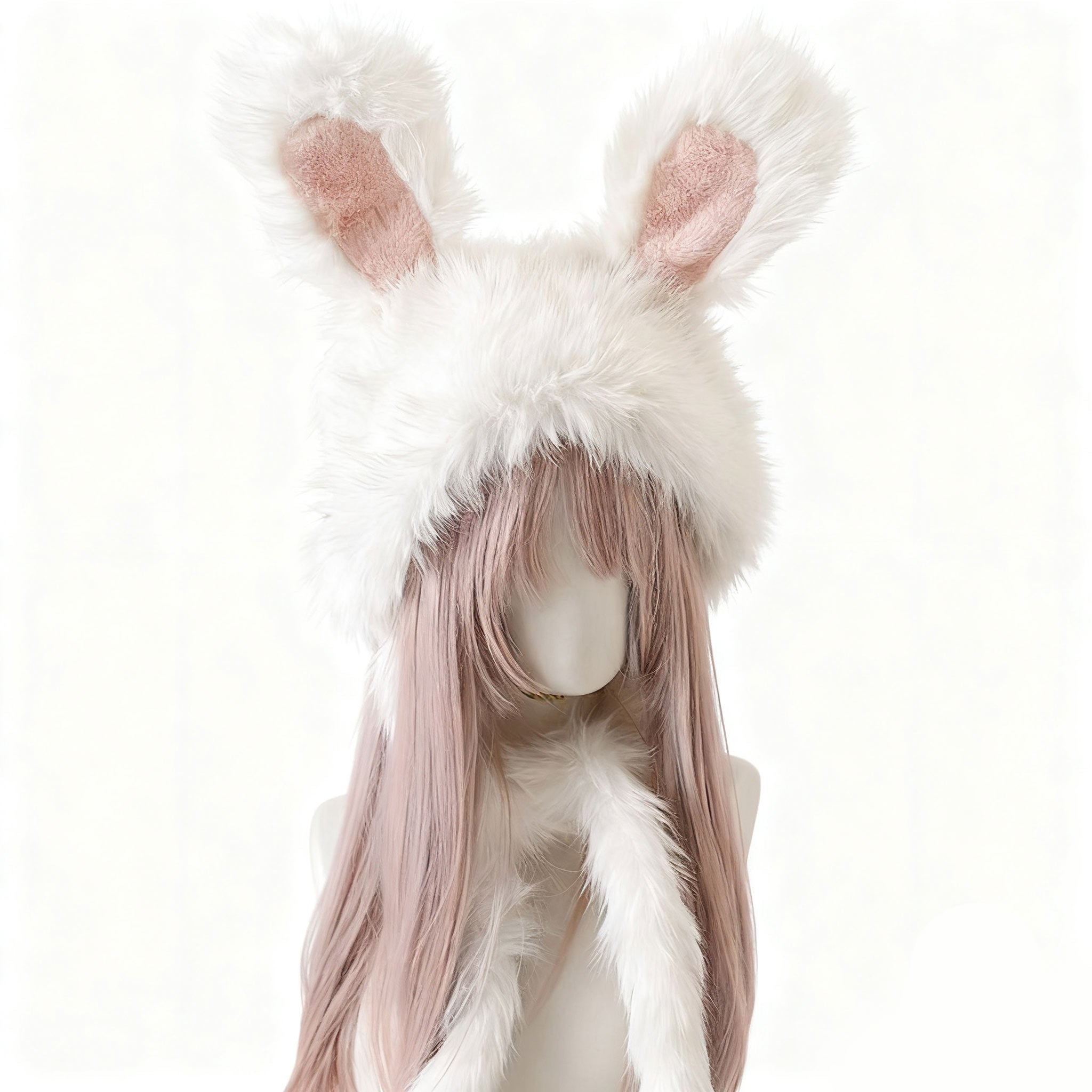 Lolita Accessories Sweet Ear Yellow Cute Rabbit Ear Plush Warm Hat 3 Colors