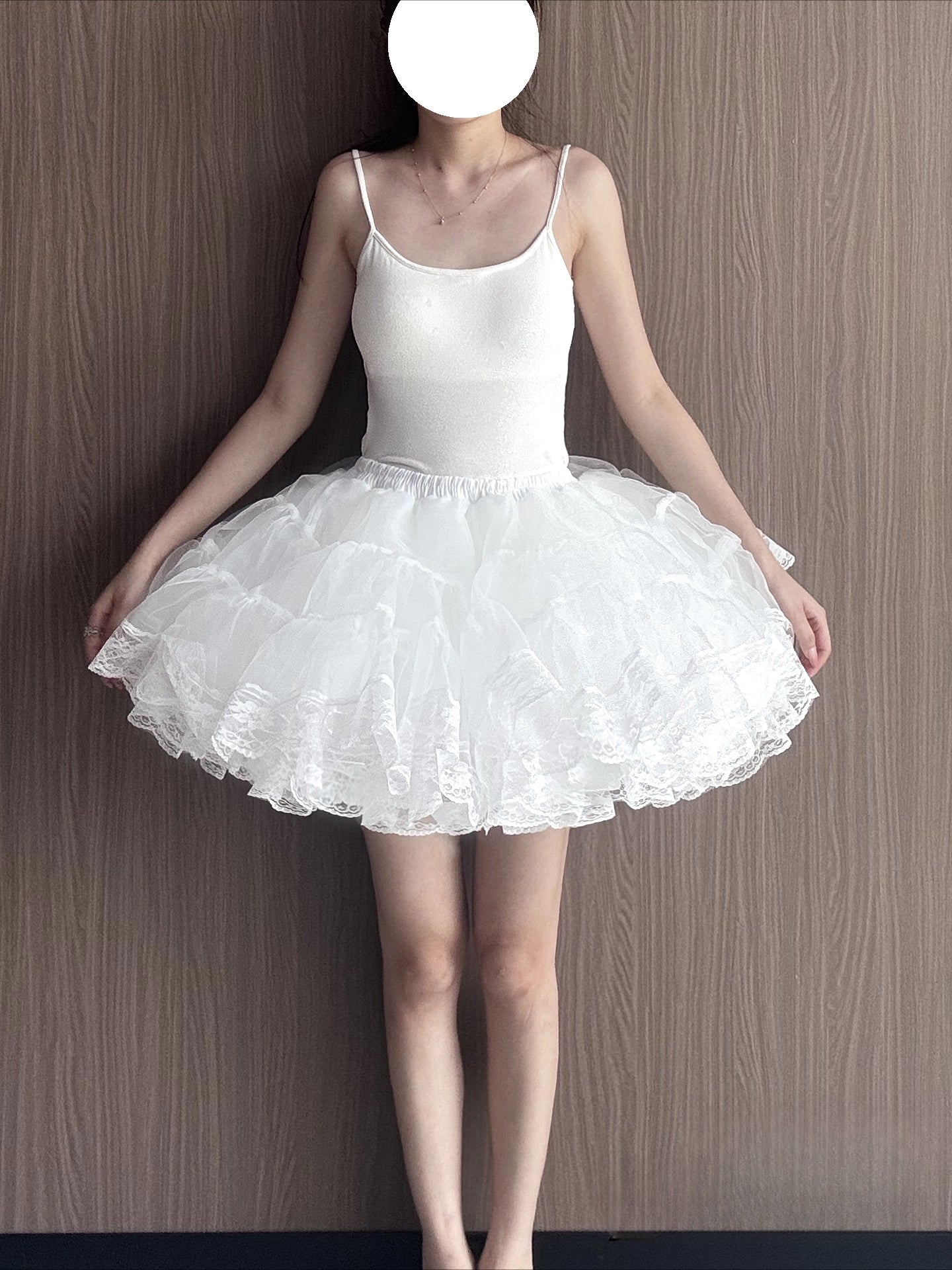 Lolita Petticoats White Four-layer Tulle  Pannier Underskirt A-line Lace