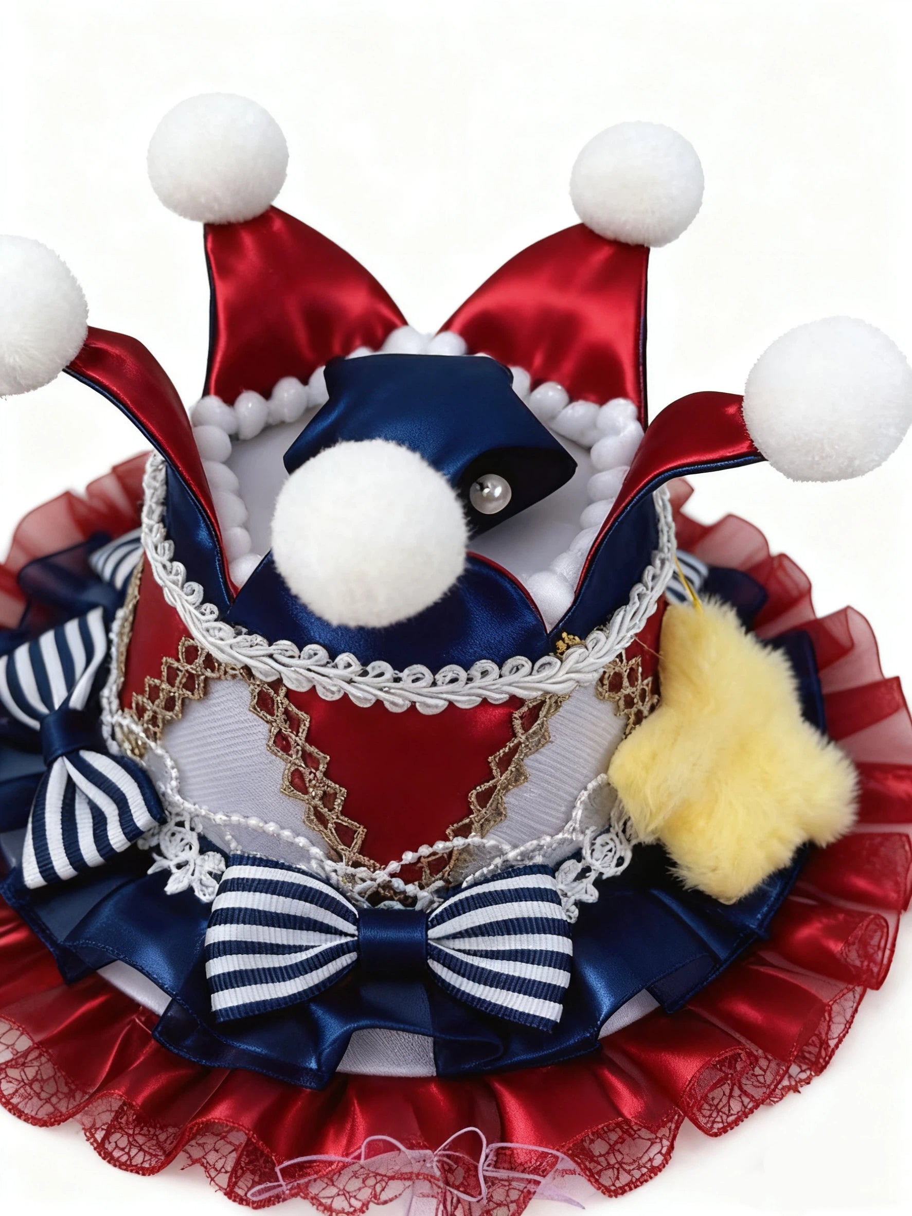 Lolita Accessories Red Clown Hat Hair Hairpin Headwear for Halloween