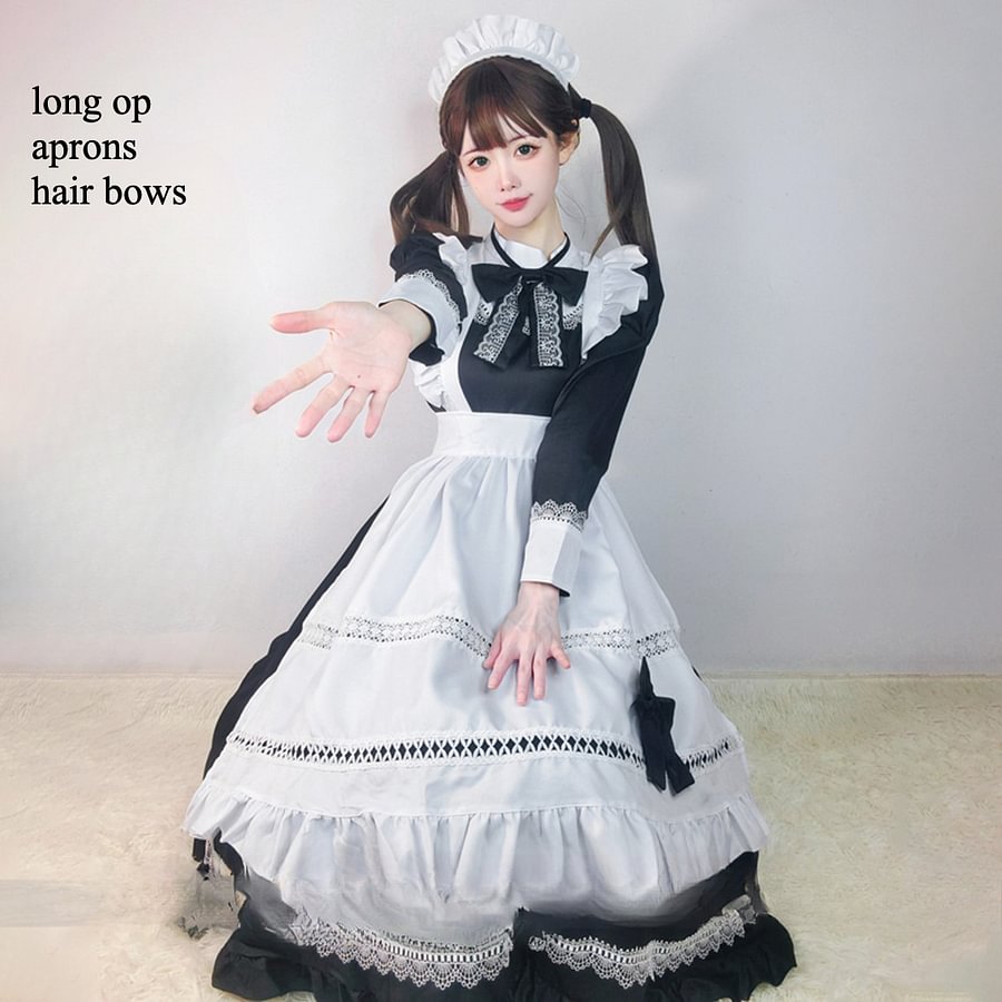 Maid Outfit Classic Black and White Dress British Aristocratic for Daily