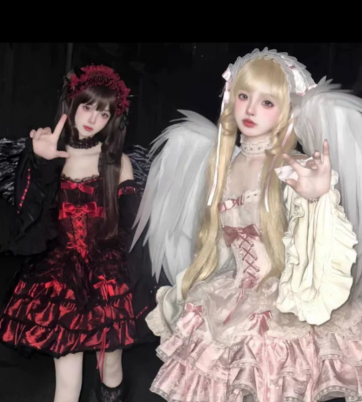 Sweet Lolita Ball Gown Ballet Style Princess Dress 3 Colors with Bow