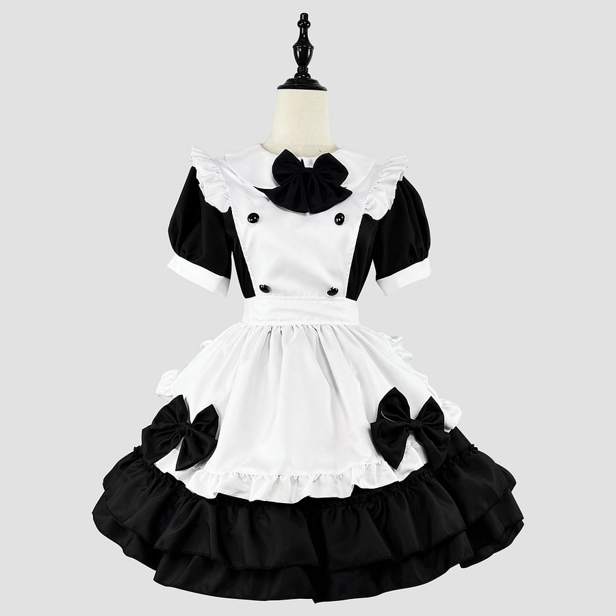 Sweet Lolita Maid Japanese Pink Cream Sweetheart 5XL Plus Size with Apron 2 Colors