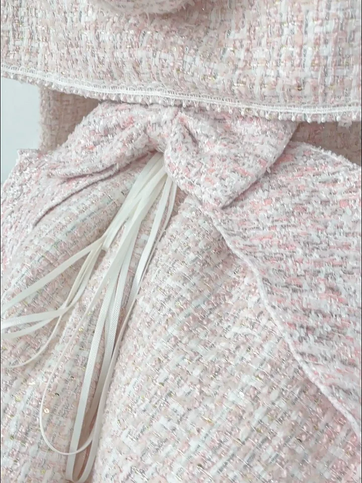 Sweet Lolita Pink Plush Dress Princess Dress for Winter Cloak Three Piece Set