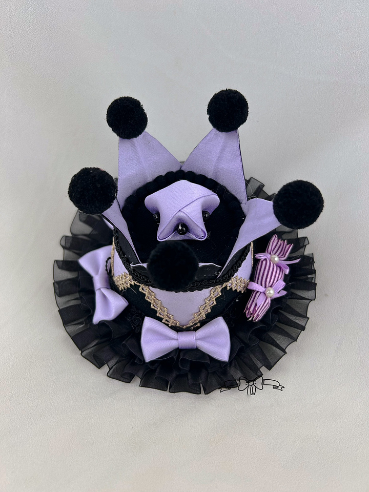 Lolita Accessories Red Clown Hat Hair Hairpin Headwear for Halloween