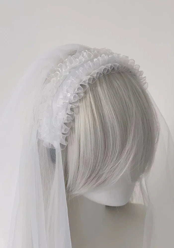 Lolita Accessories Gothic Nun Veil Headwear Cross for Halloween 2 Colors