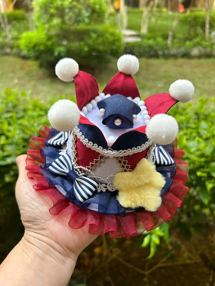 Lolita Accessories Red Clown Hat Hair Hairpin Headwear for Halloween