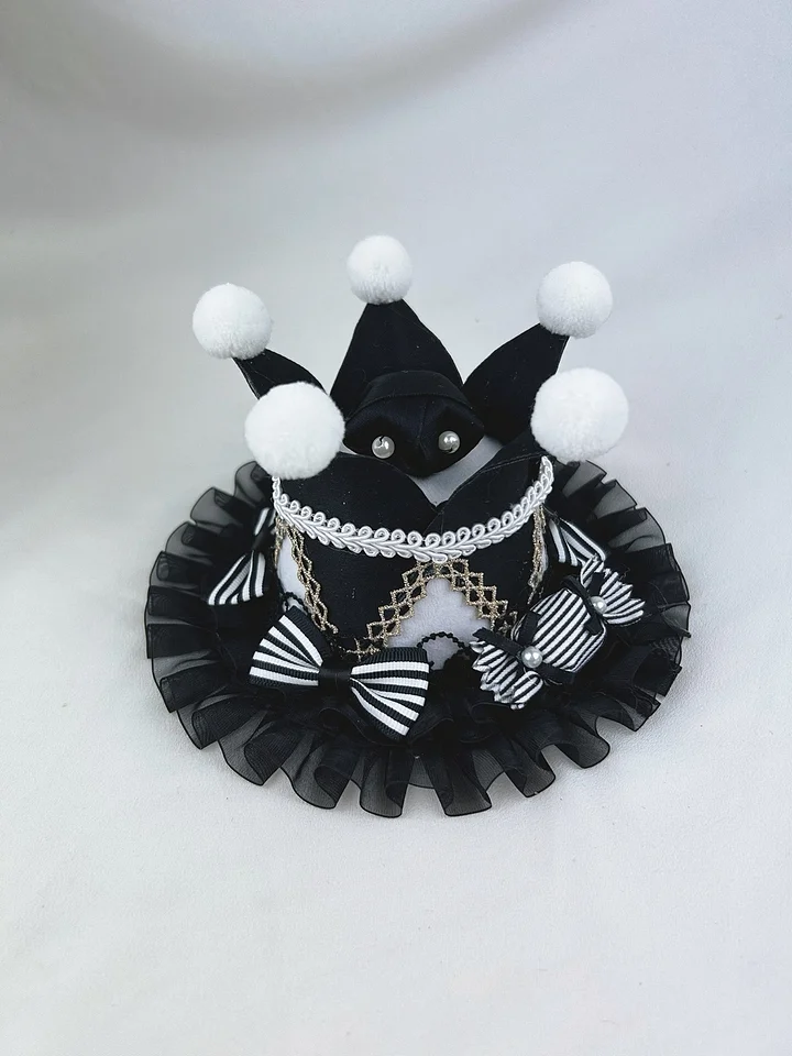 Lolita Accessories Red Clown Hat Hair Hairpin Headwear for Halloween