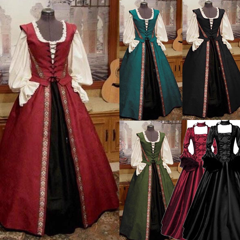 Classic Lolita Vintage Palace Queen Elegant European for Halloween 4 Colors