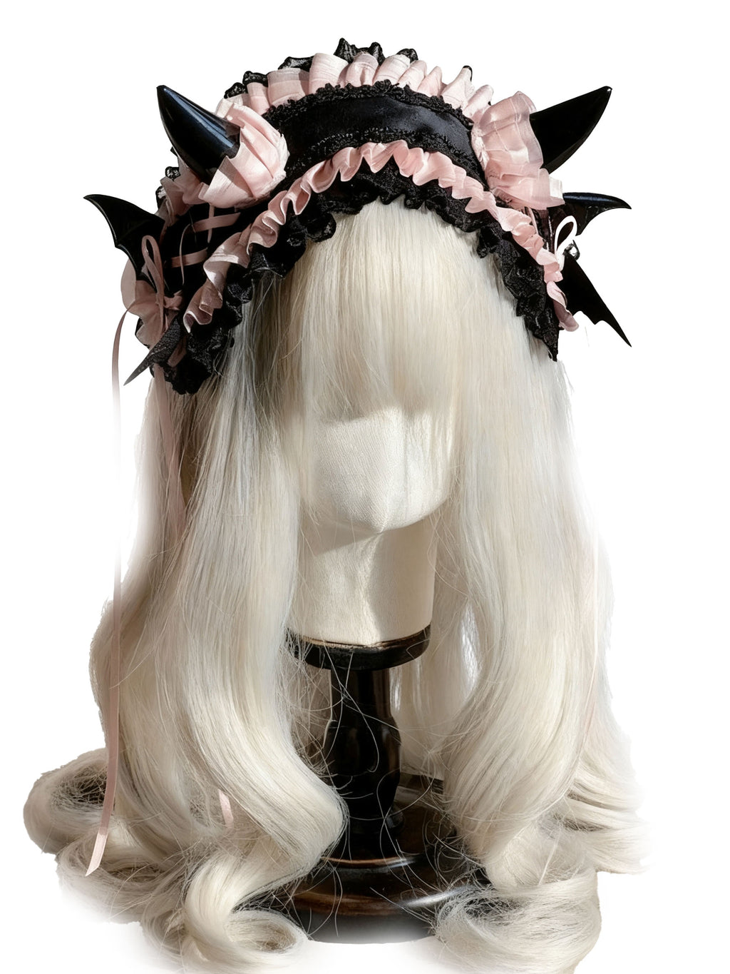 Lolita Accessories Sweet Goth Devil's Horn Hairband  Lace Ruffle for Halloween