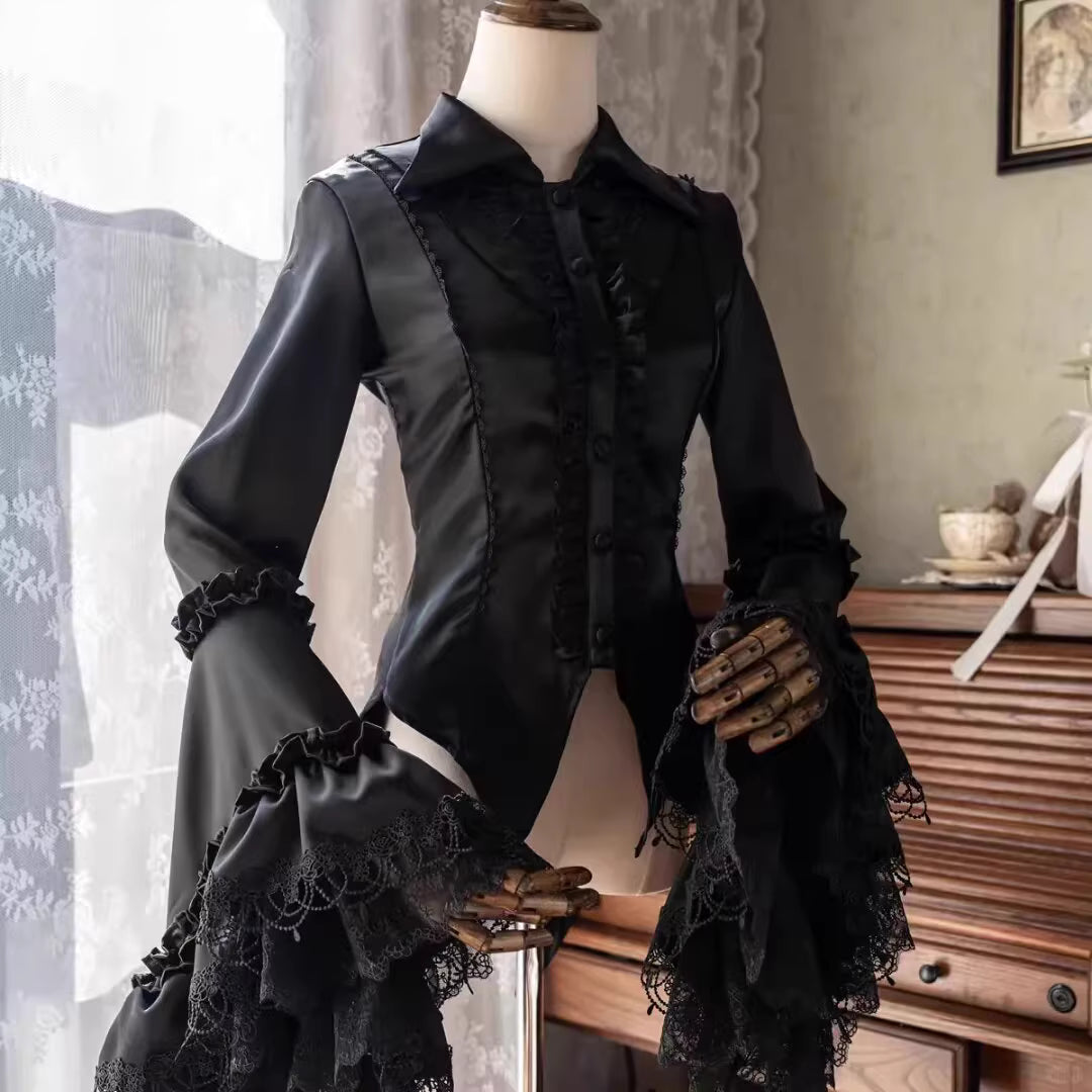 Lolita Blouses Classic Vintage 2 Colors Tailcoat Medieval  for Daily Wear