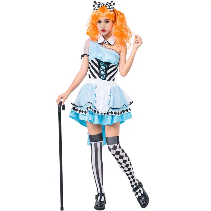 Sweet Lolita Blue Dress Wonderland Queen Princess for Halloween Cosplay