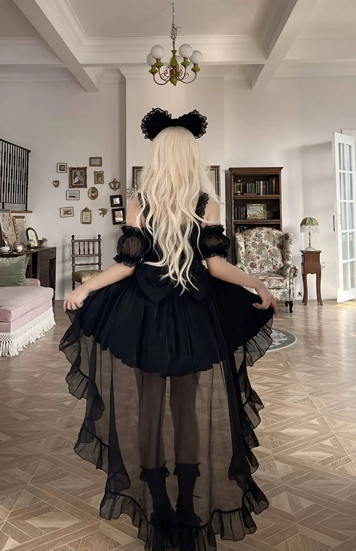 Sweet Lolita Organza 3 Colors Summer Princess Suspender Dress for Wedding